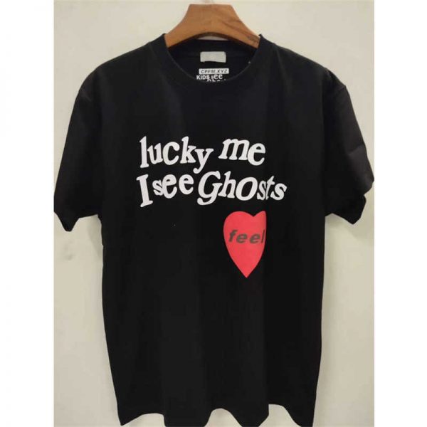 Lucky me i see ghost T-shirt Men Women Summer Spring T-shirts CPFM.XYZ Tee Kids SEE GHOSTS Kanye West Tops KWM1809