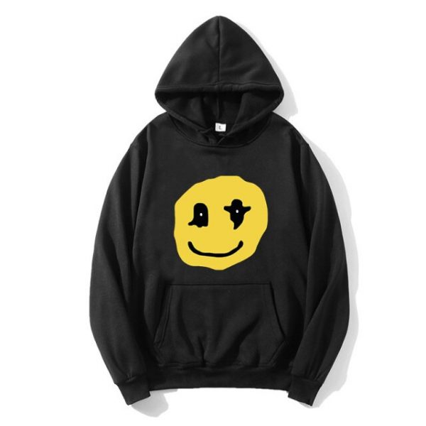 Kanye West smiley print plus fleece sweater for men and women fleece Harajuku Hoodie hip hop 1.jpg 640x640 1 - Kanye West Shop
