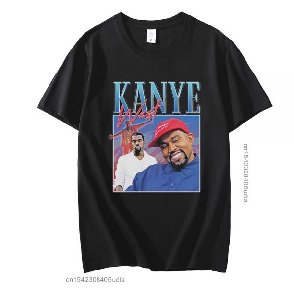 New Hip Hop T Shirt Kanye West 90s Vintage Graphics Tee Shirt for Men Oversize Cotton - Kanye West Shop