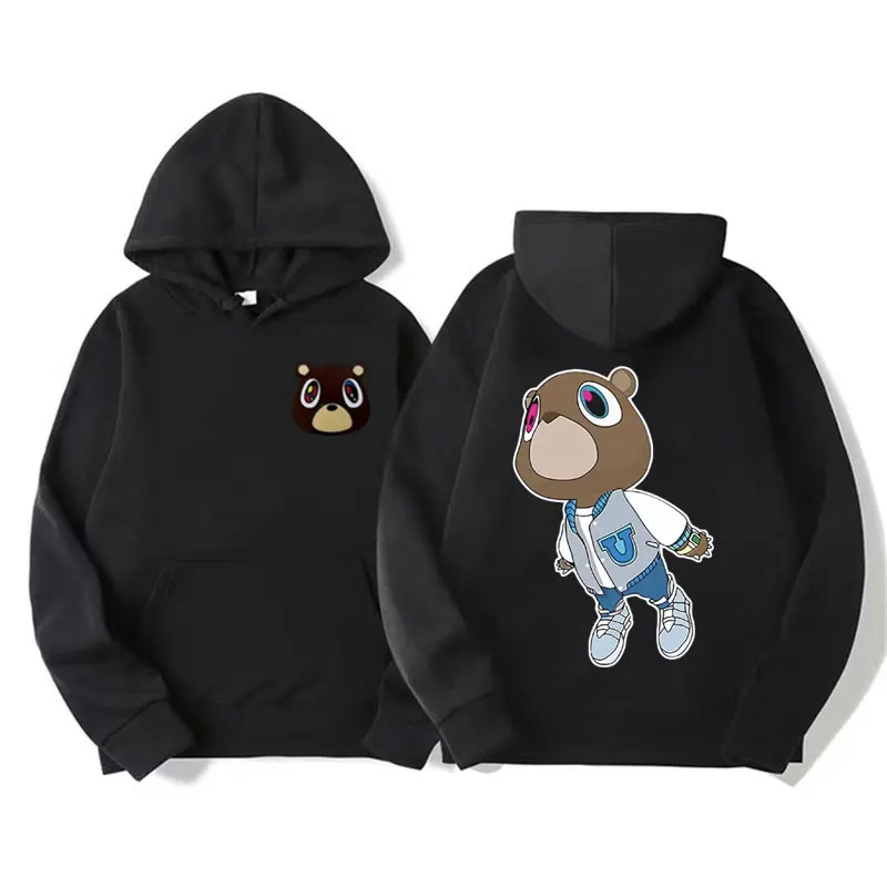 kf Safb6d3e1f10e45a09d613c87bddd28592 Limited Kanye West Graduation Dropout Bear Hoodie Men s Women Fashion Vintage Clothes Hooded Hip Hop - Kanye West Shop