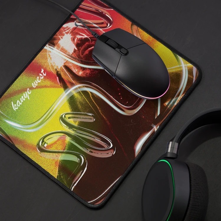 Trippy Kanye West Portrait Mouse Pad 25x30cm 4 - Kanye West Shop Trippy Kanye West Portrait Mouse Pad 25x30cm - Image 4