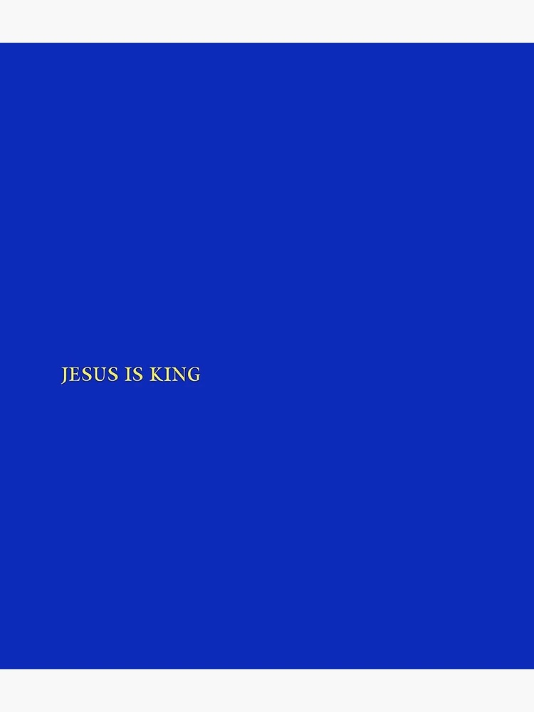 Jesus is King - Kanye West (Yellow on Blue) Backpack 2 - Kanye West Shop Jesus is King - Kanye West (Yellow on Blue) Backpack - Image 2