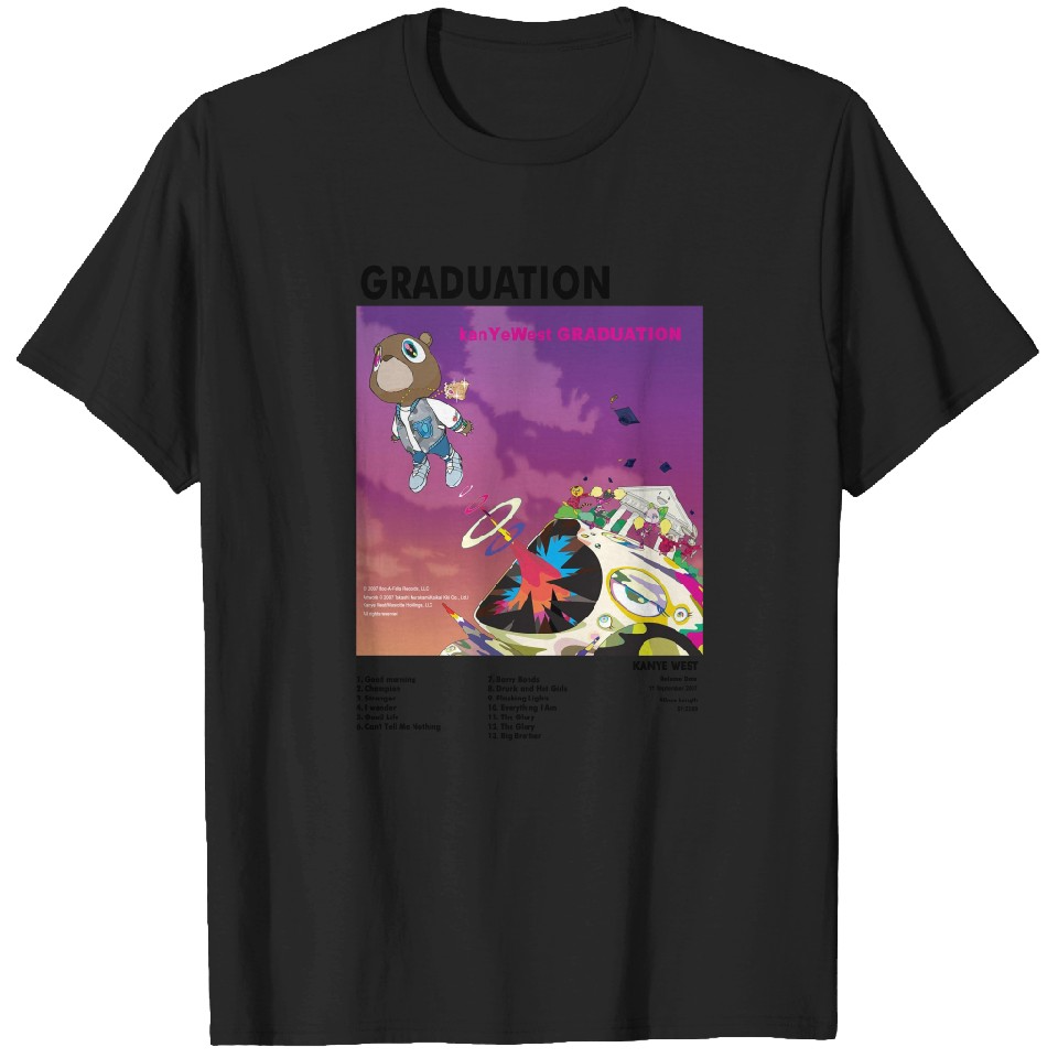 Graduation - Kayne West Black T-Shirt