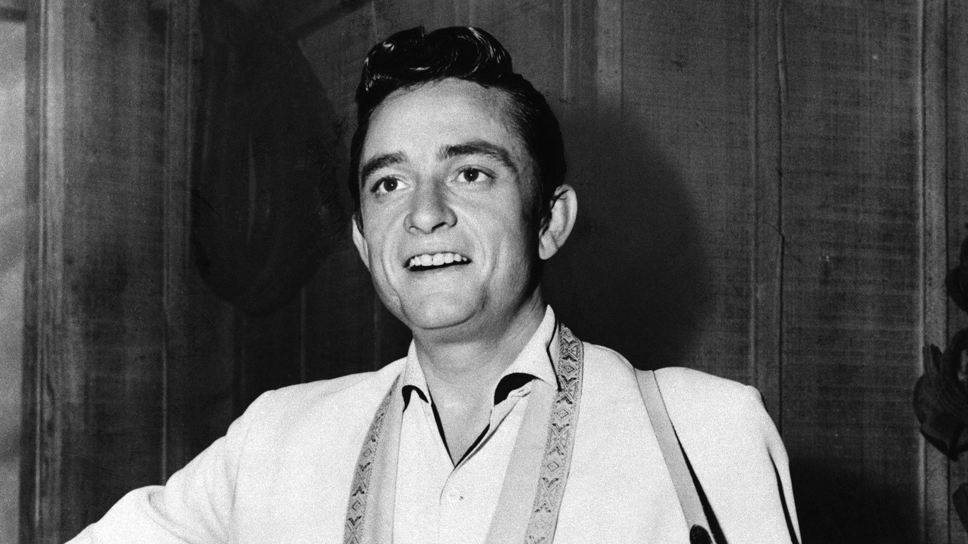 singer johnny cash playing guitar on television special - Kanye West Shop
