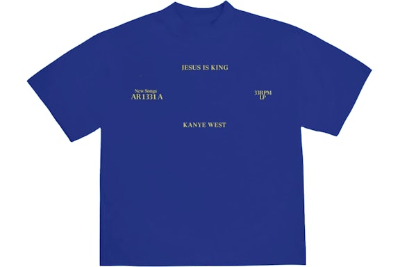 Kanye West Jesus Is King Viny Blue T-shirt