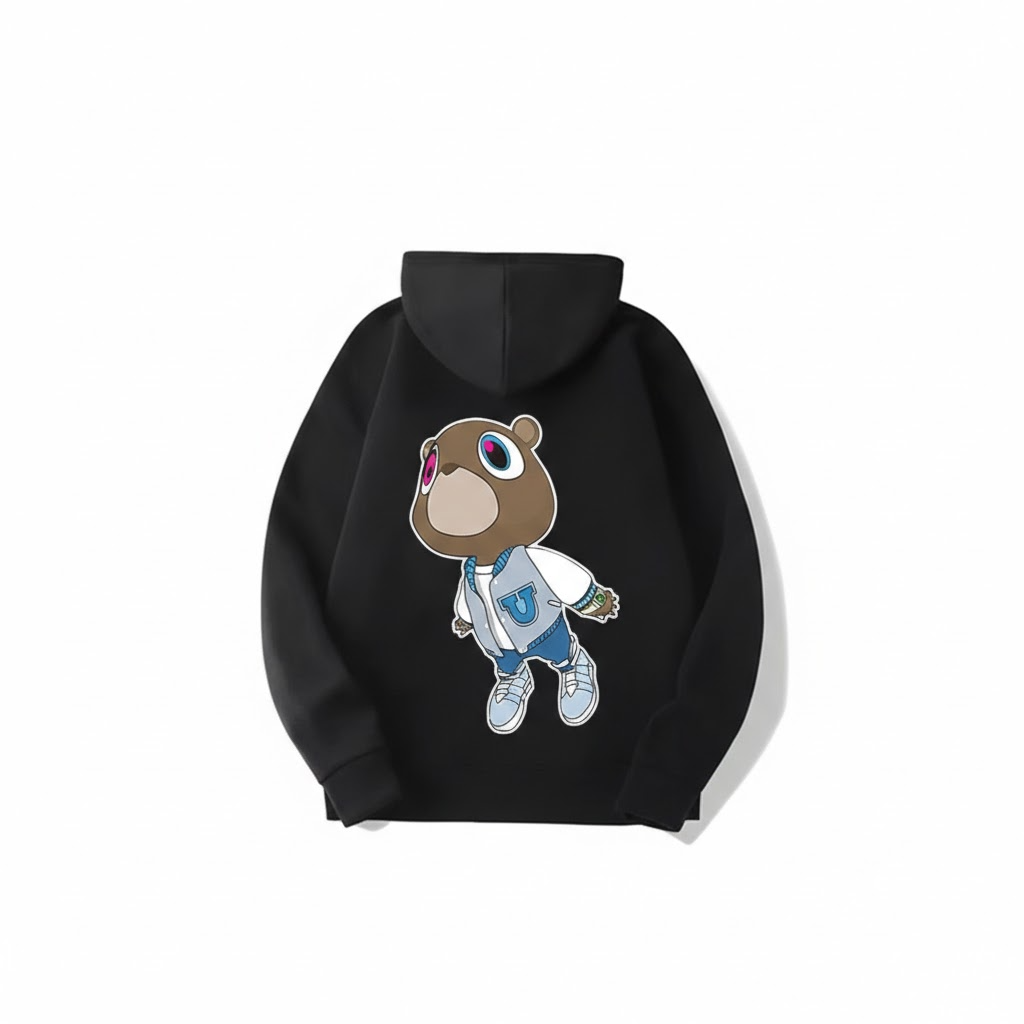 Limited Kanye West Graduation Dropout Bear DTNK2801 Hoodie 2 - Kanye West Shop Limited Kanye West Graduation Dropout Bear DTNK2801 Hoodie - Image 2